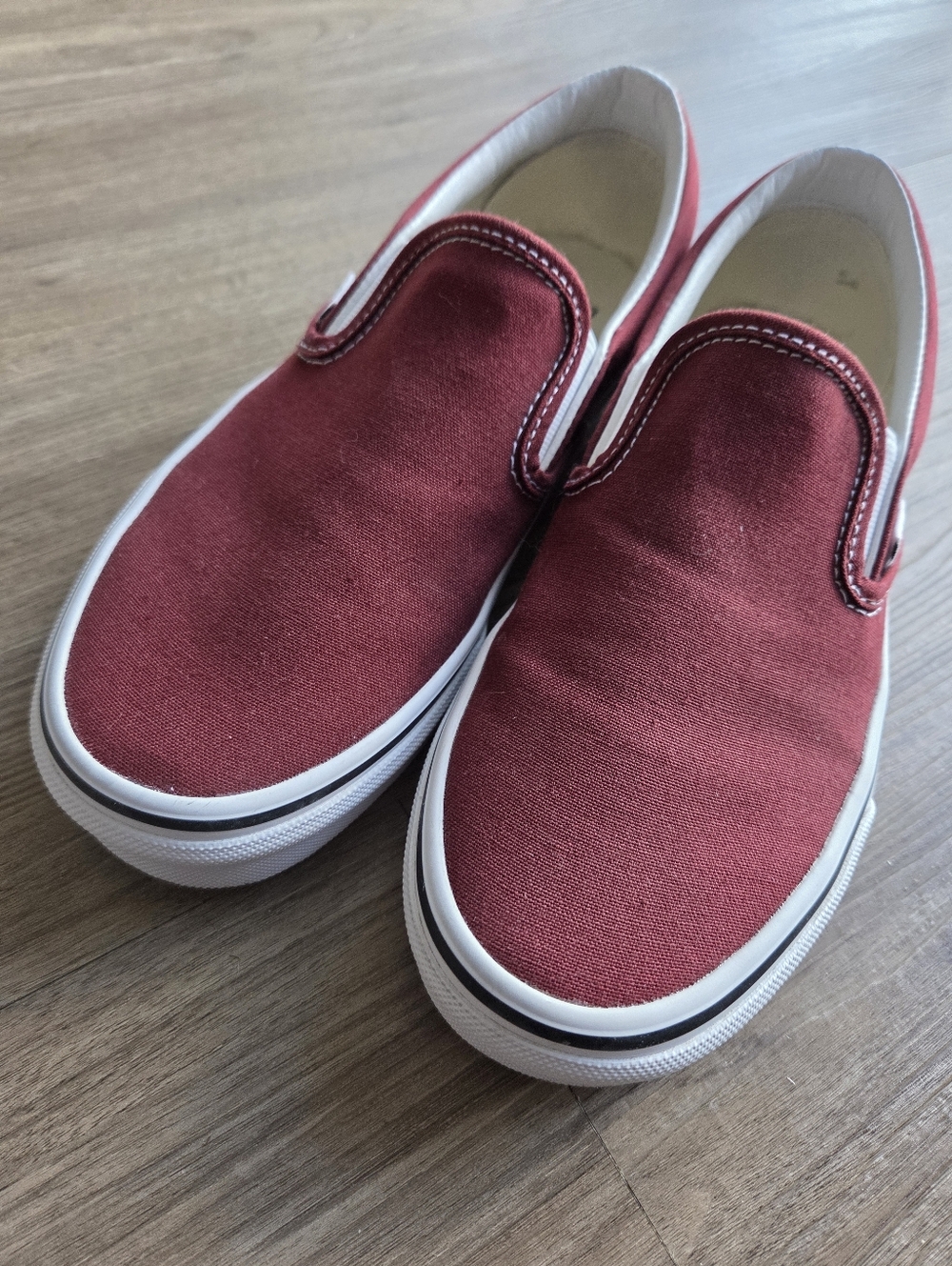Vans Old Skool Maroon Slip-On Sneakers, Women's Size 6.5, Men's Size 5 - Picture 2 of 12
